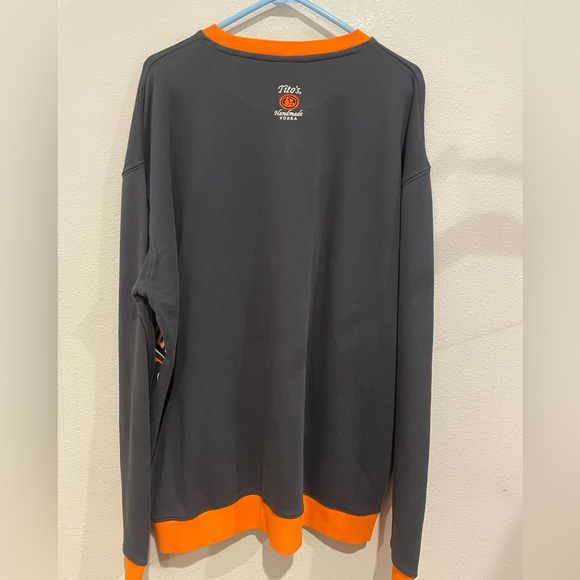 Gray and Orange Men's Tito’s Vodka Sweatshirt - Picture 6 of 6